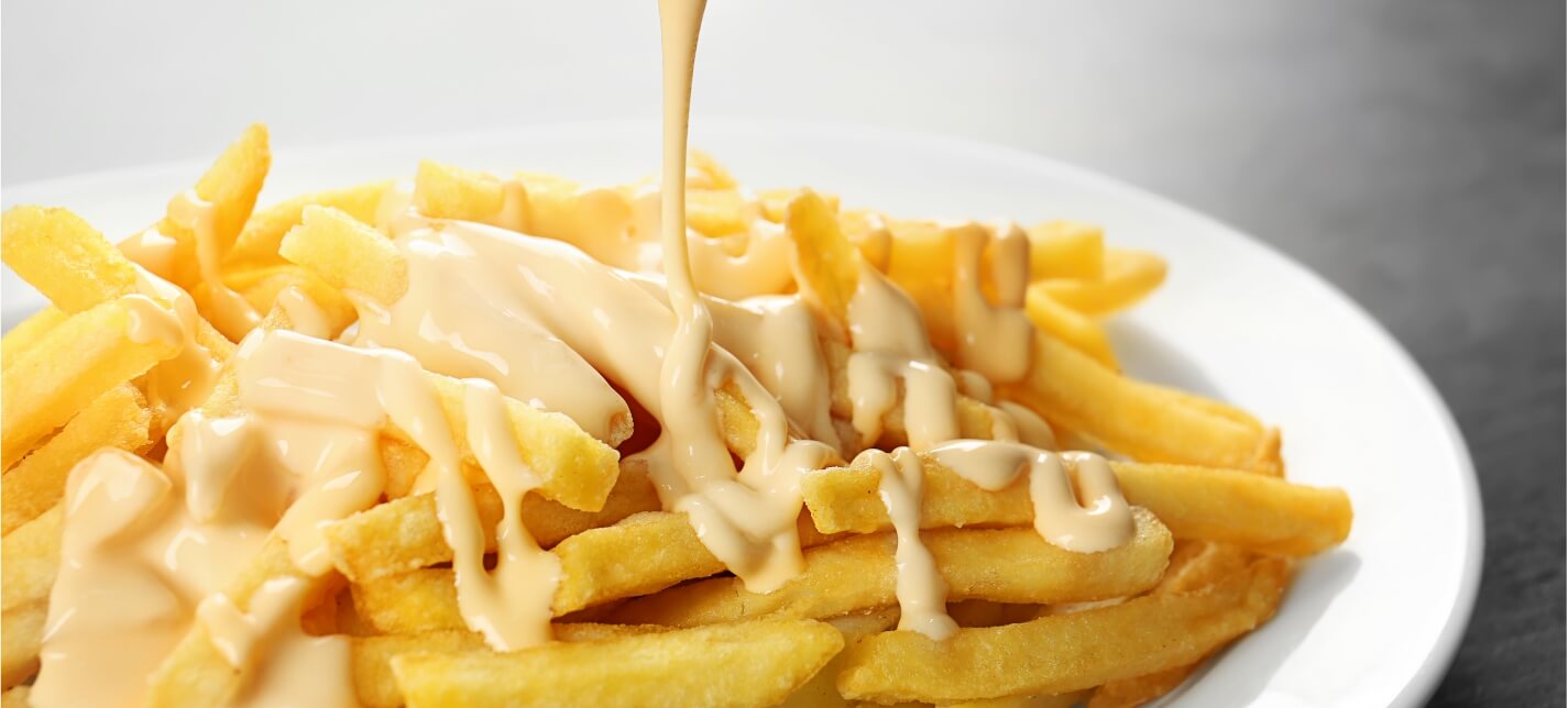 French fries with melted cheese